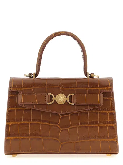 Versace Medusa 95 Small Handbag In Brown