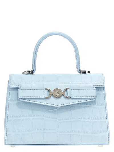 Versace Medusa 95 Small Handbag In Light Blue