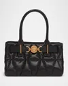 Versace Medusa 95 Small Quilted Leather Shoulder Bag In Black