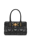 Versace Medusa 95 Small Quilted Leather Shoulder Bag In Black