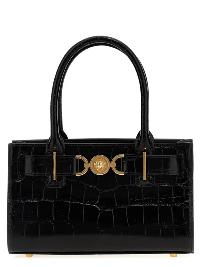 Versace 'medusa '95' Small Shopping Bag In Black