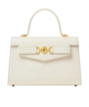 Versace Medusa '95 Embellished Leather Tote In White