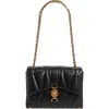 Versace Medusa 95 Soft Quilted Leather Shoulder Bag In Black  Gold