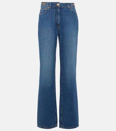 Versace Icons Medusa '95 High-rise Straight-leg Jeans In Blue