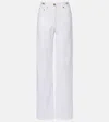 Versace Straight Leg Denim Trousers With Pockets And Loops In White