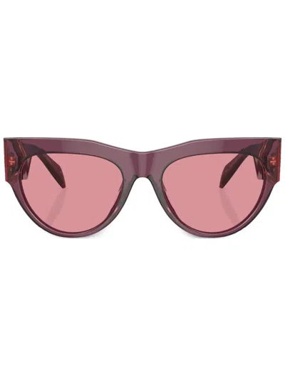 Versace Sonnenbrille Mit Rundem Gestell In Pink