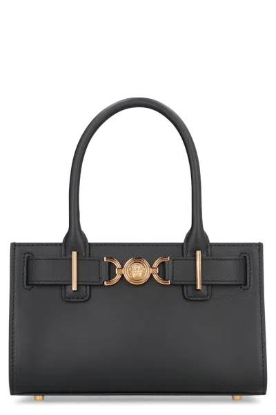 Versace Medusa '95 Leather Tote Bag In Black