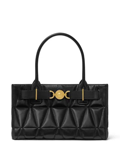 Versace Medusa '95 Quilted Tote Bag In Black
