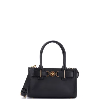 Versace Medusa 95 Tote Leather Small In Black