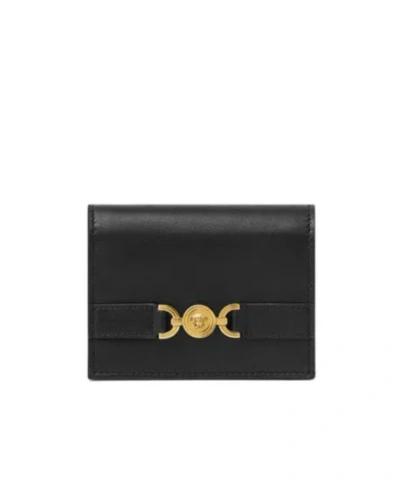 Versace Medusa '95 Tri-fold Wallet In Black