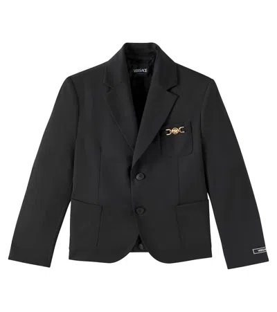 Versace Kids' Medusa '95 Twill Blazer In Black