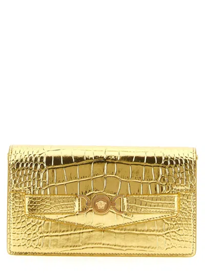 Versace Medusa 95 Wallet On Chain In Gold