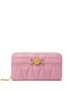 Versace Medusa '95 Quilted Long Wallet In Pink