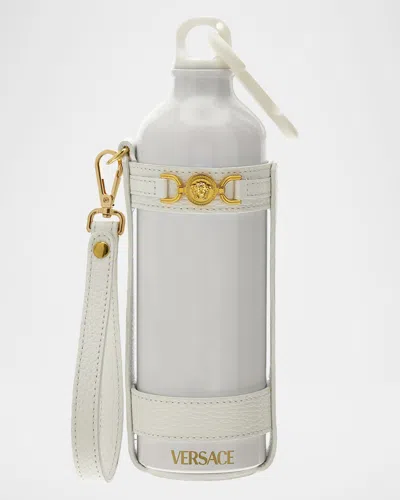 Versace Medusa '95 Water Bottle With Carrier, 26 Oz. In White