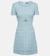 Versace Medusa '95 Wool-blend Tweed Minidress In Blue