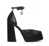 Versace Medusa Ankle-strap Platform Pumps In Black