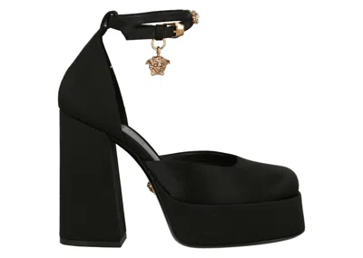 Pre-owned Versace Medusa Aevitas Platform Pumps (women's) Sneakers In Black/gold