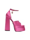 Versace Medusa Aevitas Platform Sandals In Pink