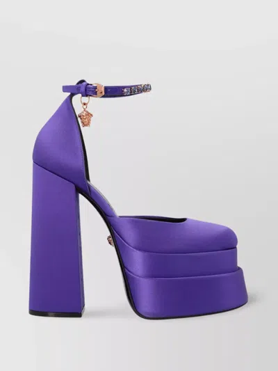 Versace Medusa Aevitas Platform Satin Pumps In Multi