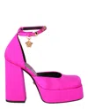 Versace Elevated Block Heel Pump In Pink