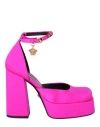 Versace Medusa Aevitas 120 Satin Platform Pumps In Pink