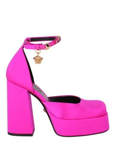 Versace Medusa Aevitas Double Platform Pumps In Purple