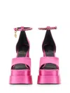 Versace Pink Aevitas Medusa Platform Sandals In Pink