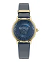 Versace Medusa Alchemy Leather Strap In Multi