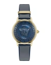 Versace Medusa Alchemy Leather Strap In Gold