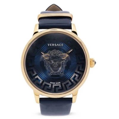 Versace Medusa Alchemy Quartz Blue Dial Ladies Watch Ve6f00223 In Blue / Gold / Gold Tone