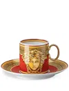 Versace Medusa Amplified Espresso Cup Set In Gold