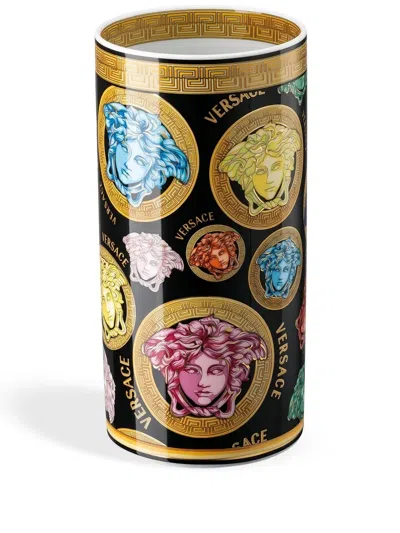 Versace Medusa Amplified Medium Vase In Black