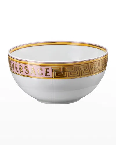 Versace Medusa Amplified Pink Coin Cereal Bowl In Multi