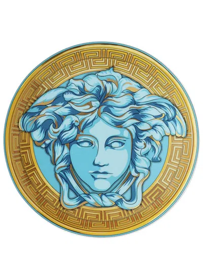 Versace Medusa Amplified Plate In Blue