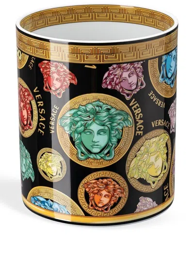 Versace Medusa Amplified Vase In Black