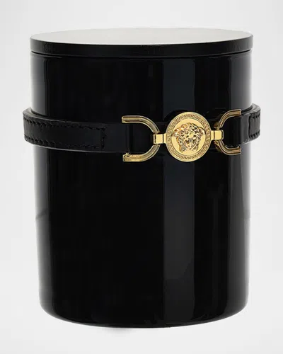 Versace Medusa '95 Non-scented Candle In Glass Vase, 1.2 Oz. In Black