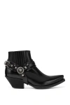 Versace 50mm Leather Western Boots In Multicolor