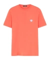 Versace Orange Medusa-embroidered Cotton T-shirt In Pink