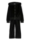 Versace Medusa-appliqué Hooded Tracksuit Set In Black