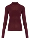 Versace Medusa-appliqué Sweater In Burgundy