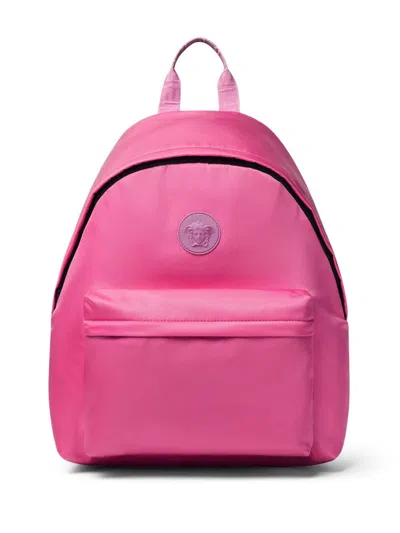 Versace Kids' Medusa-appliquéd Backpack In Pink