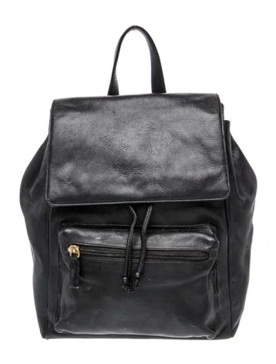 Pre-owned Versace Medusa Backpack In Black