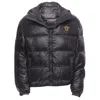 Versace Medusa Badge Goose Down Duvet Puffer Jacket In Black