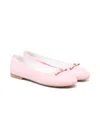 Versace Round Toe Ballet Shoes In Pink