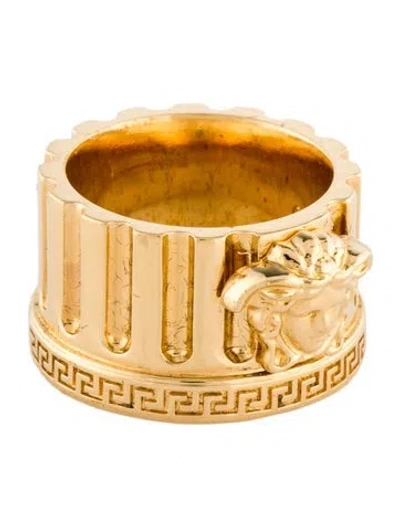 Pre-owned Versace Medusa Band Ring In Multi