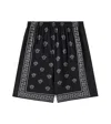 Versace Medusa Bandana Shorts In Black+white
