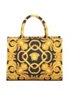 Versace Medusa Barocco Tote Bag In Black