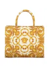 Versace Medusa Barocco Tote Bag In Neutrals
