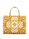 Versace Medusa Barocco Tote Bag In Neutrals