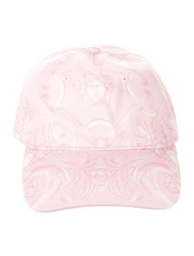 Pre-owned Versace Medusa Baseball Cap Size 59 In Pink